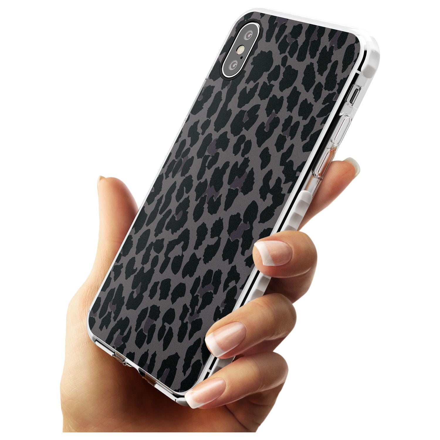 Dark Animal Print Pattern Large Leopard Impact Phone Case for iPhone X XS Max XR