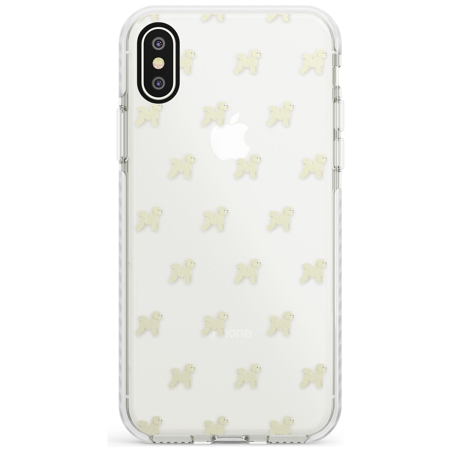 Bichon Frise Dog Pattern Clear Impact Phone Case for iPhone X XS Max XR