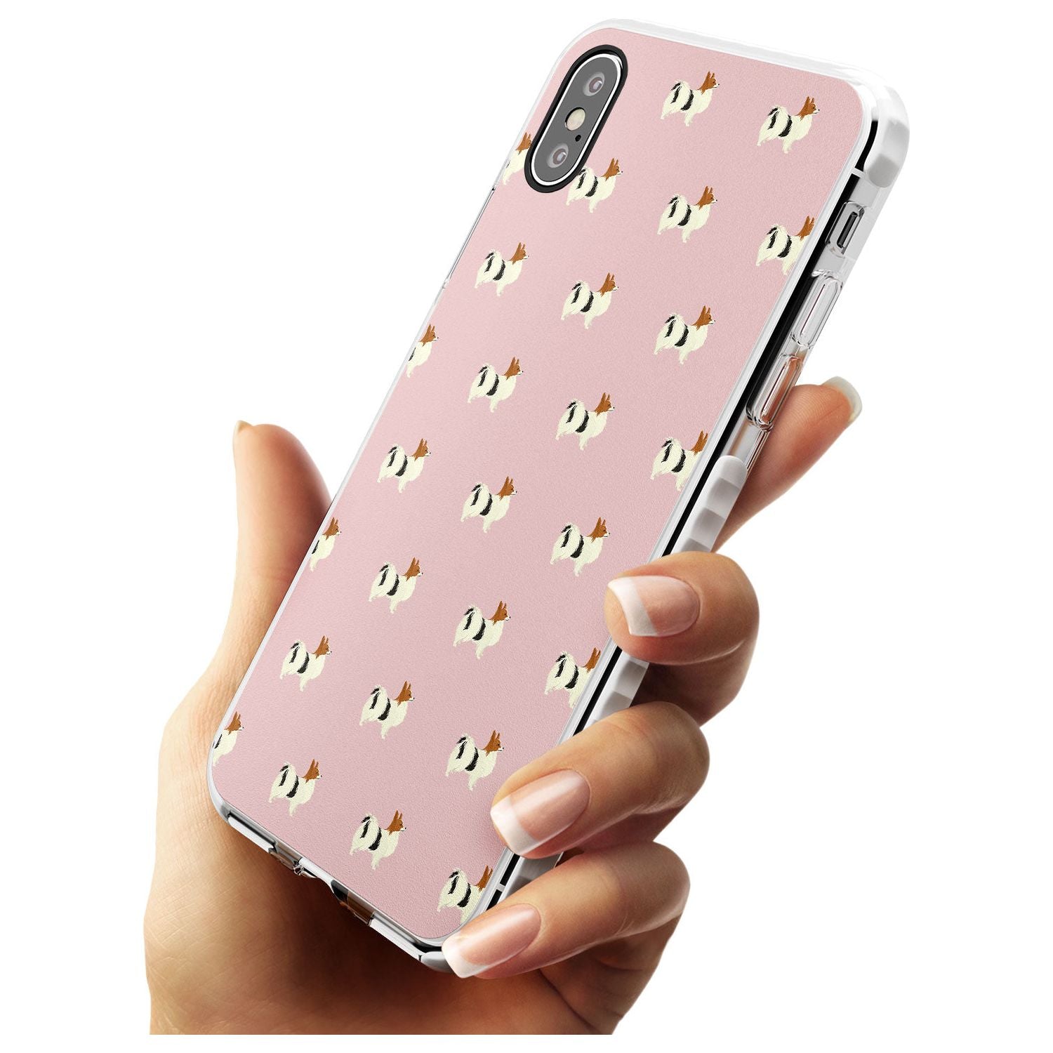 Papillon Dog Pattern Impact Phone Case for iPhone X XS Max XR
