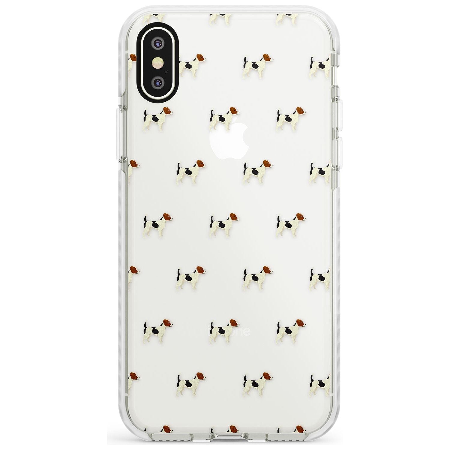 Jack Russell Terrier Dog Pattern Clear Impact Phone Case for iPhone X XS Max XR