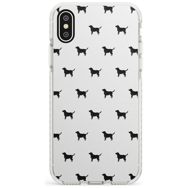 Black Labrador Dog Pattern Impact Phone Case for iPhone X XS Max XR