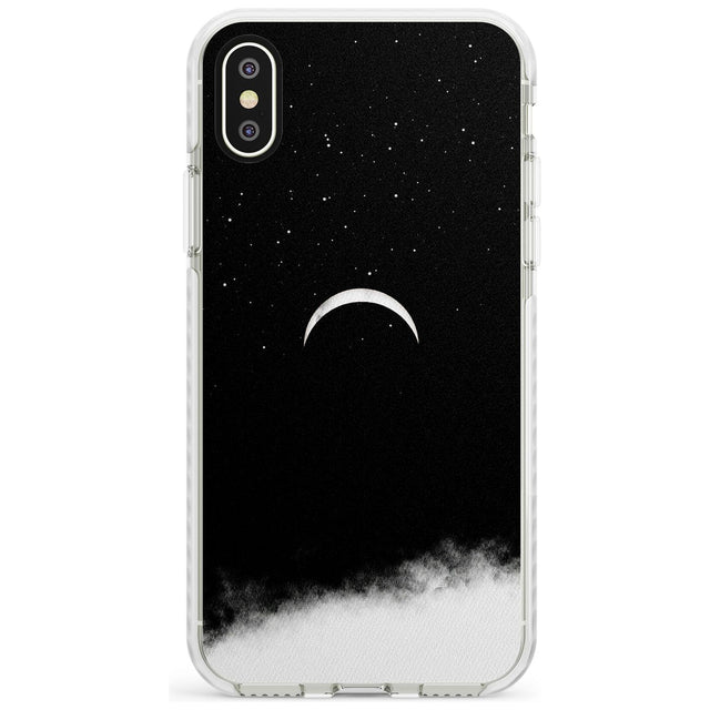 Upside Down Crescent Moon Impact Phone Case for iPhone X XS Max XR