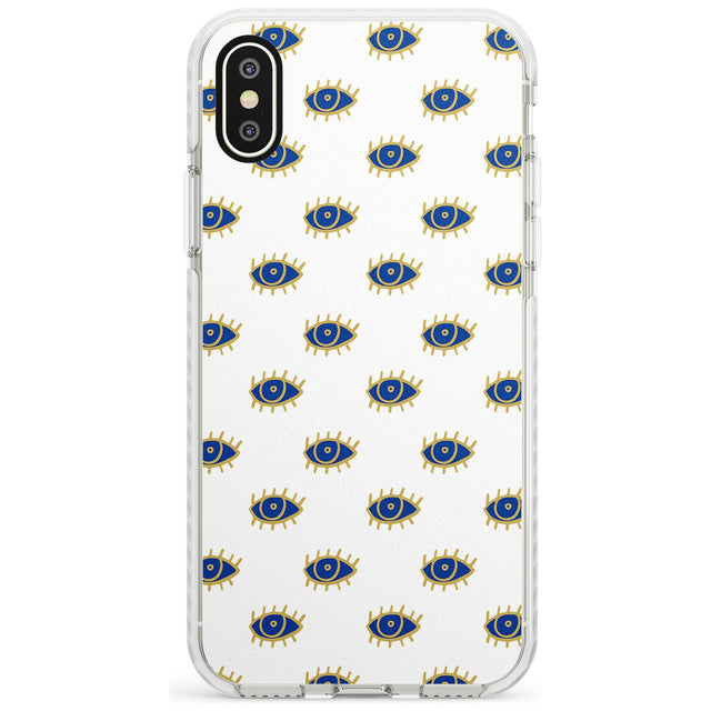 Gold Eyes Psychedelic Eyes Pattern Impact Phone Case for iPhone X XS Max XR