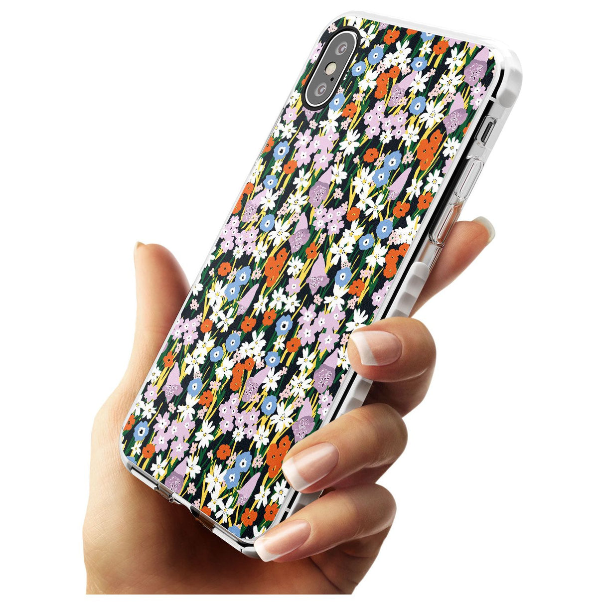 Energetic Floral Mix: Solid Slim TPU Phone Case Warehouse X XS Max XR