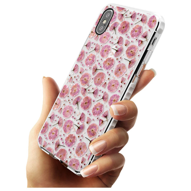 Pink Flowers & Blossoms Transparent Design Impact Phone Case for iPhone X XS Max XR