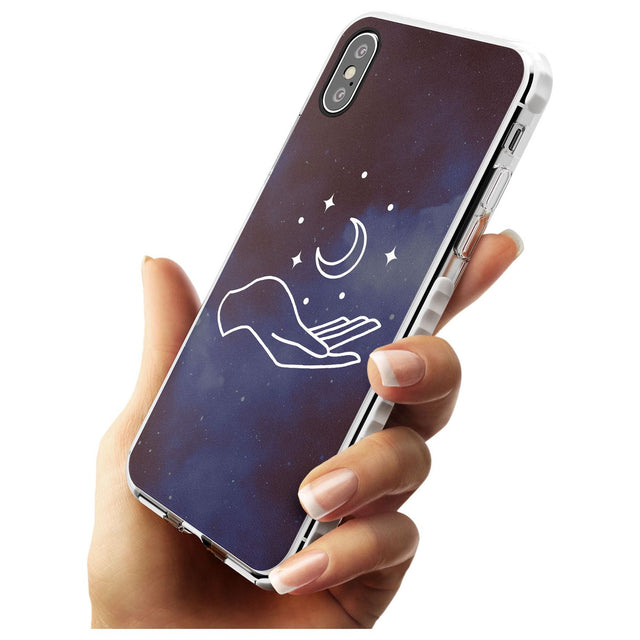 Floating Moon Above Hand Slim TPU Phone Case Warehouse X XS Max XR
