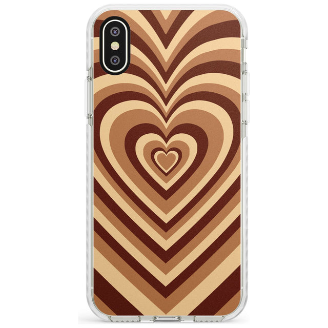 Latte Heart Illusion Impact Phone Case for iPhone X XS Max XR