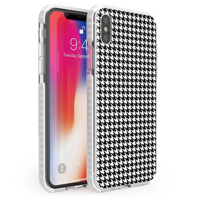 Black Houndstooth Pattern Phone Case iPhone X / iPhone XS / Impact Case,iPhone XR / Impact Case,iPhone XS MAX / Impact Case Blanc Space