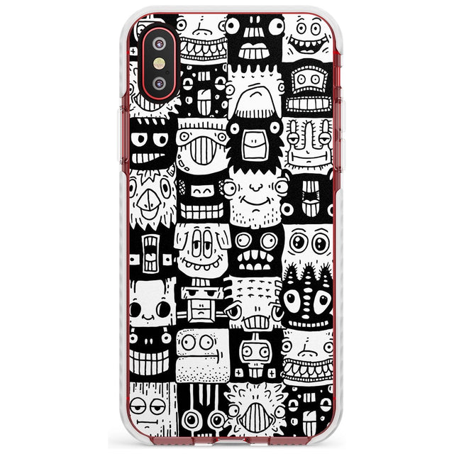 Checkerboard Heads Impact Phone Case for iPhone X XS Max XR