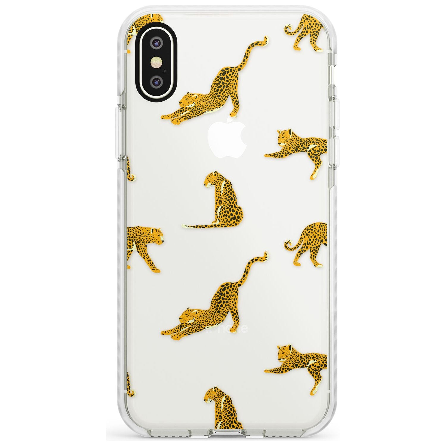 Clear Jaguar Jungle Cat Pattern Impact Phone Case for iPhone X XS Max XR