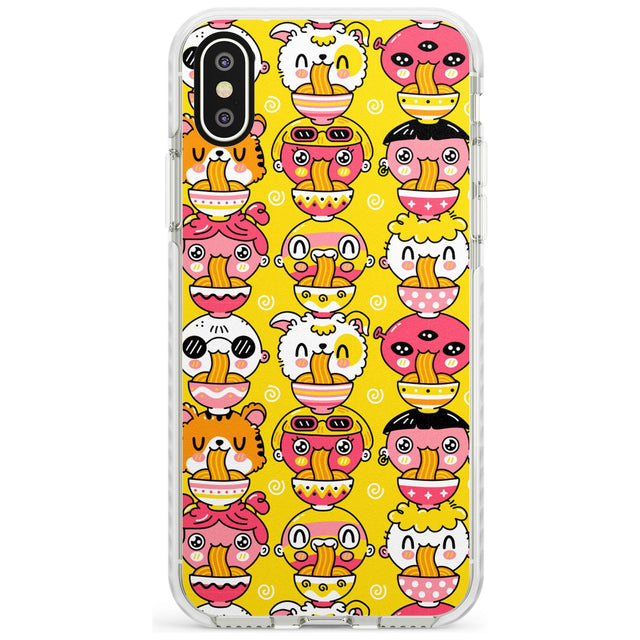Ramen Noodle Kawaii Pattern Impact Phone Case for iPhone X XS Max XR