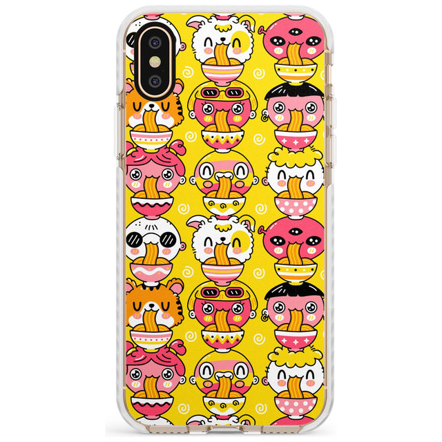 Ramen Noodle Kawaii Pattern Impact Phone Case for iPhone X XS Max XR