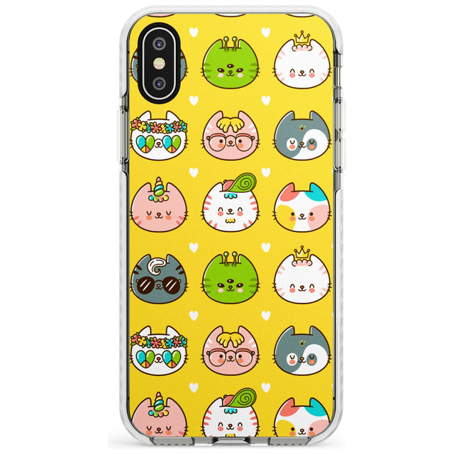 Mythical Cats Kawaii Pattern Impact Phone Case for iPhone X XS Max XR