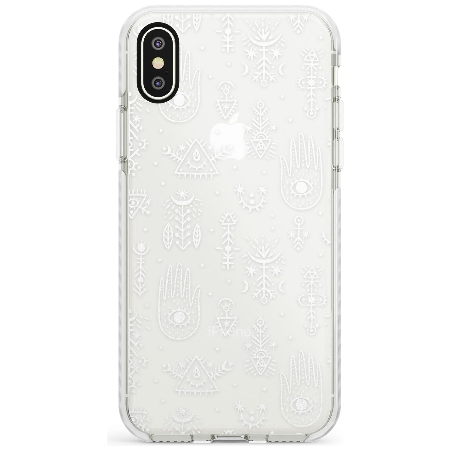 Black Tribal Palms Impact Phone Case for iPhone X XS Max XR