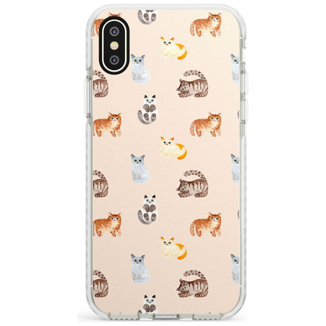 Cute Cat Pattern Slim TPU Phone Case Warehouse X XS Max XR