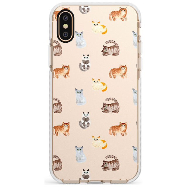 Cute Cat Pattern Slim TPU Phone Case Warehouse X XS Max XR
