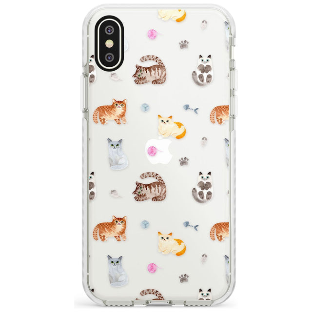 Cats with Toys - Clear Slim TPU Phone Case Warehouse X XS Max XR