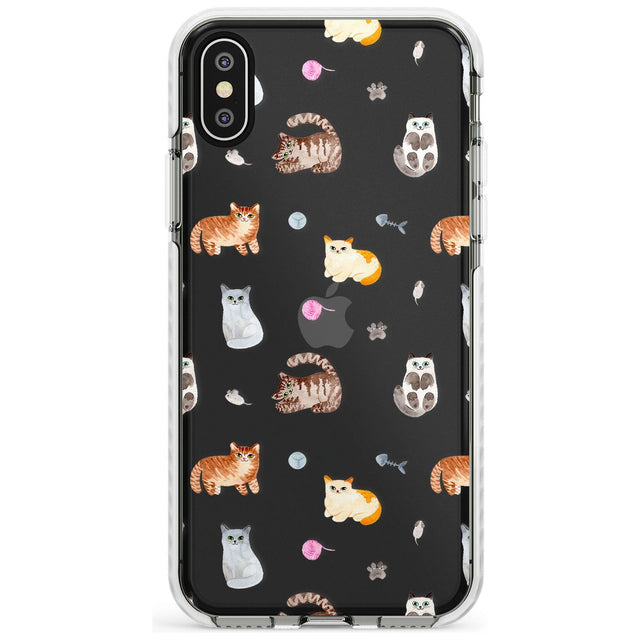 Cats with Toys - Clear Slim TPU Phone Case Warehouse X XS Max XR