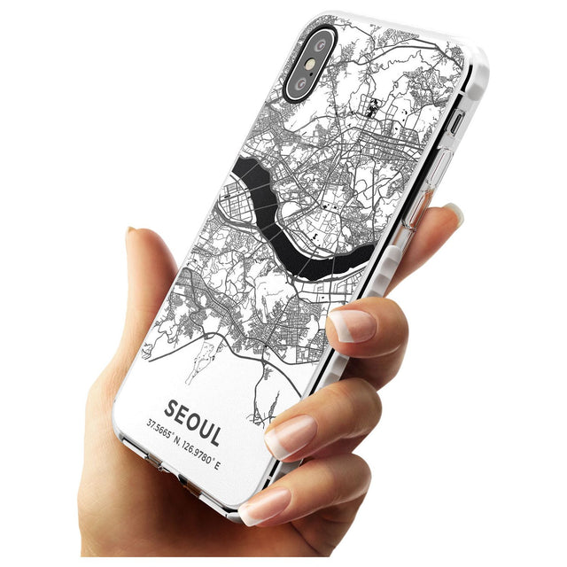 Map of Seoul, South Korea Impact Phone Case for iPhone X XS Max XR