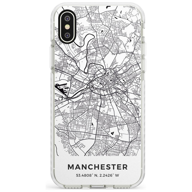 Map of Manchester, England Impact Phone Case for iPhone X XS Max XR