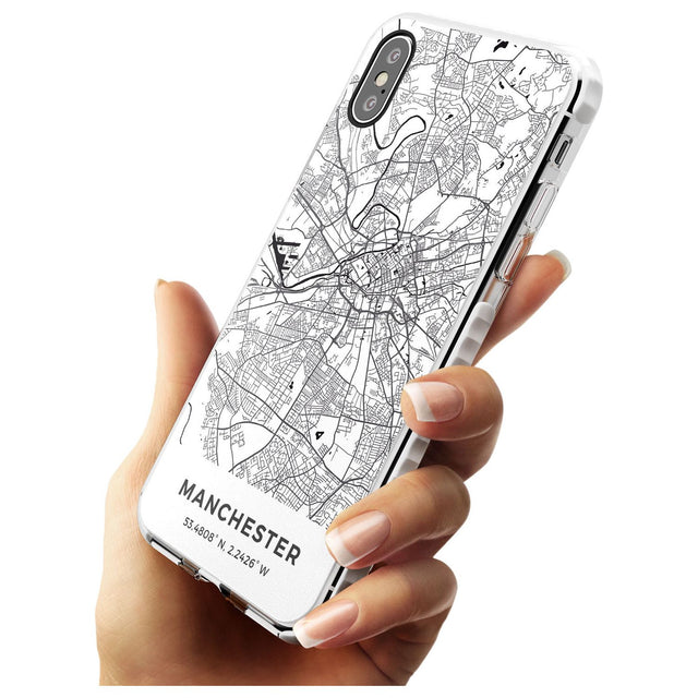 Map of Manchester, England Impact Phone Case for iPhone X XS Max XR
