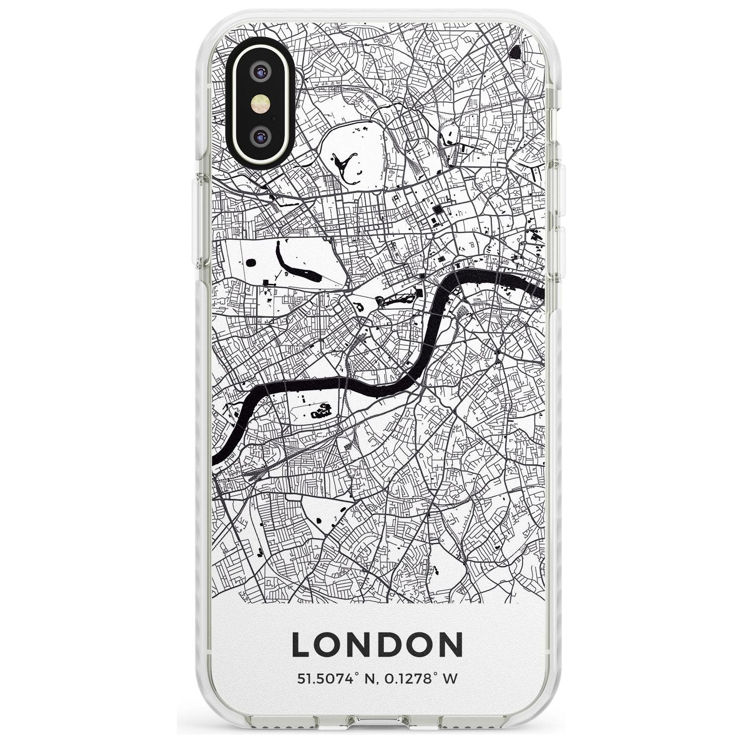 Map of London, England Impact Phone Case for iPhone X XS Max XR