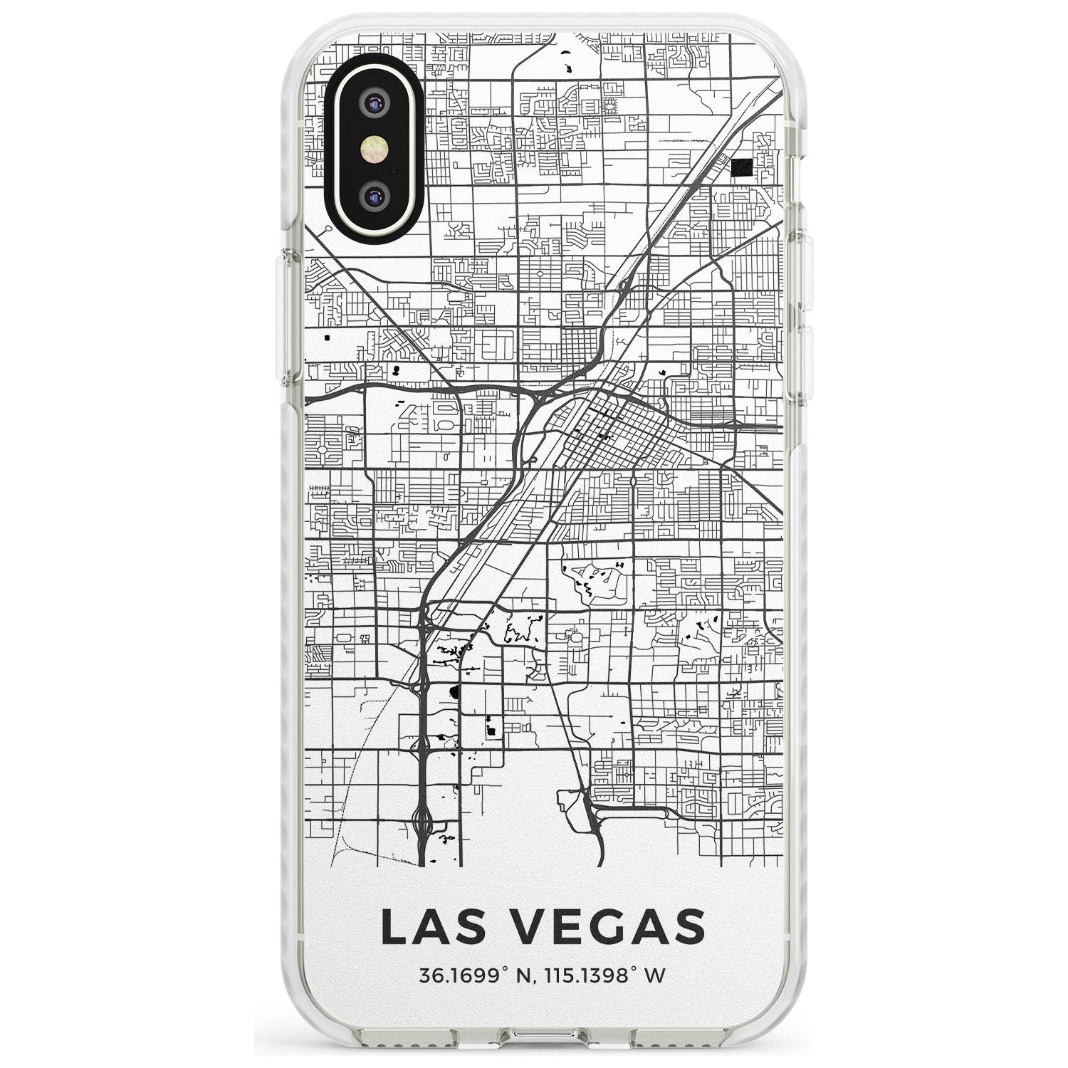 Map of Las Vegas, Nevada Impact Phone Case for iPhone X XS Max XR