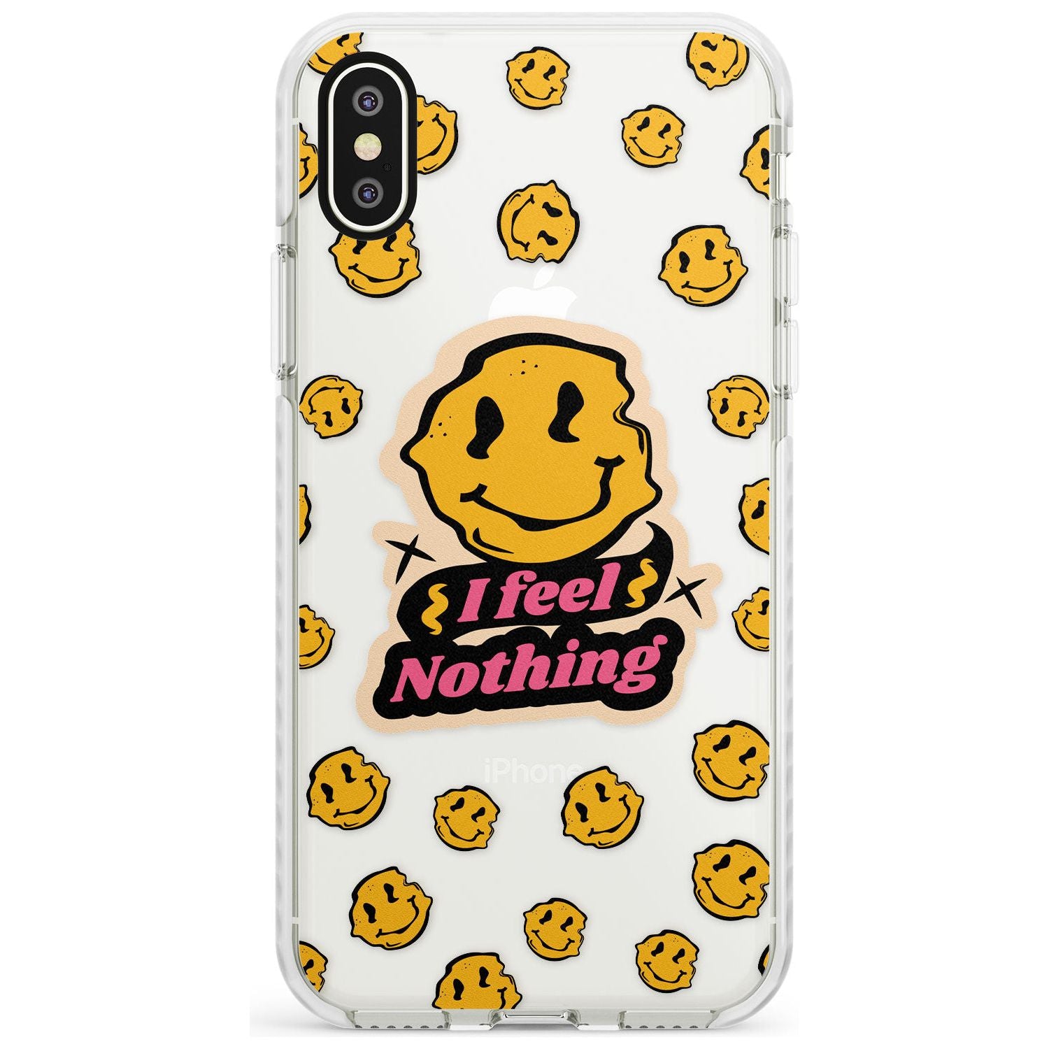 I feel nothing (Clear) Impact Phone Case for iPhone X XS Max XR