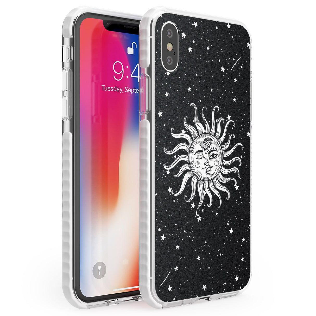 Mystic Sun Moon Phone Case iPhone X / iPhone XS / Impact Case,iPhone XR / Impact Case,iPhone XS MAX / Impact Case Blanc Space