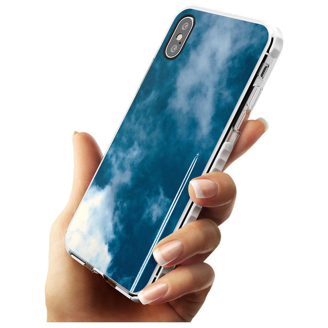 Plane in Cloudy Sky Photograph Impact Phone Case for iPhone X XS Max XR