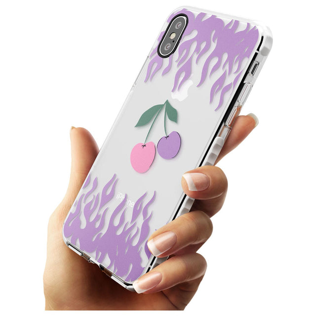 Cherries n' Flames Impact Phone Case for iPhone X XS Max XR