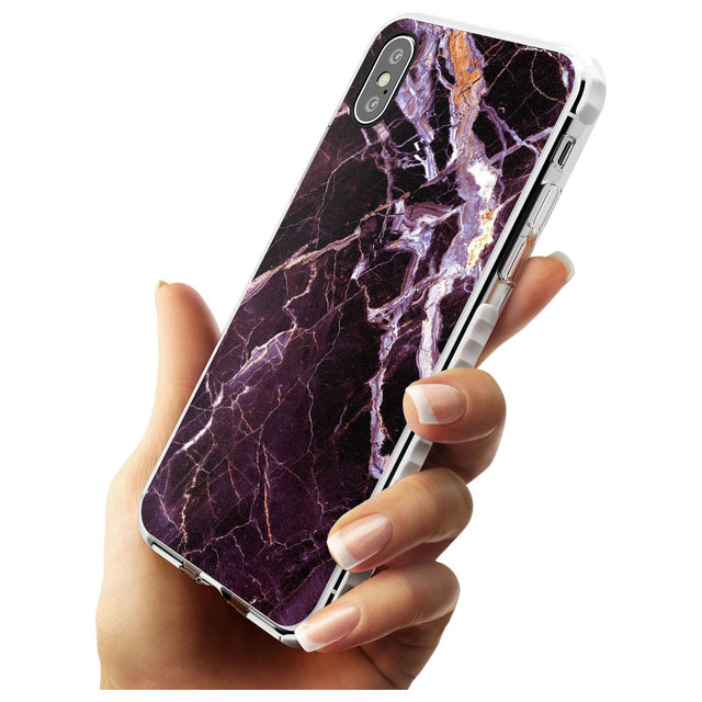 Black, Purple & Yellow shattered Marble Impact Phone Case for iPhone X XS Max XR