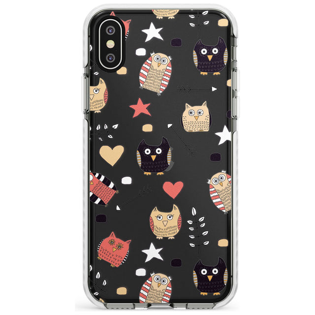 Cute Owl Pattern Impact Phone Case for iPhone X XS Max XR