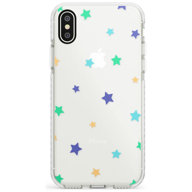 White Stars Pattern Impact Phone Case for iPhone X XS Max XR