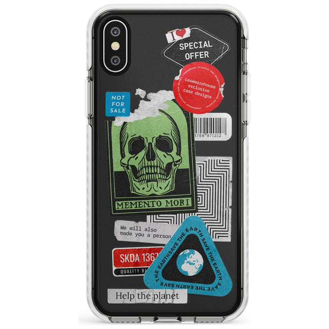 Skull Sticker Mix Slim TPU Phone Case Warehouse X XS Max XR