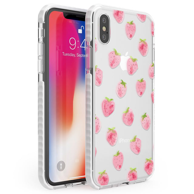 Classic Strawberry Phone Case iPhone X / iPhone XS / Impact Case,iPhone XR / Impact Case,iPhone XS MAX / Impact Case Blanc Space