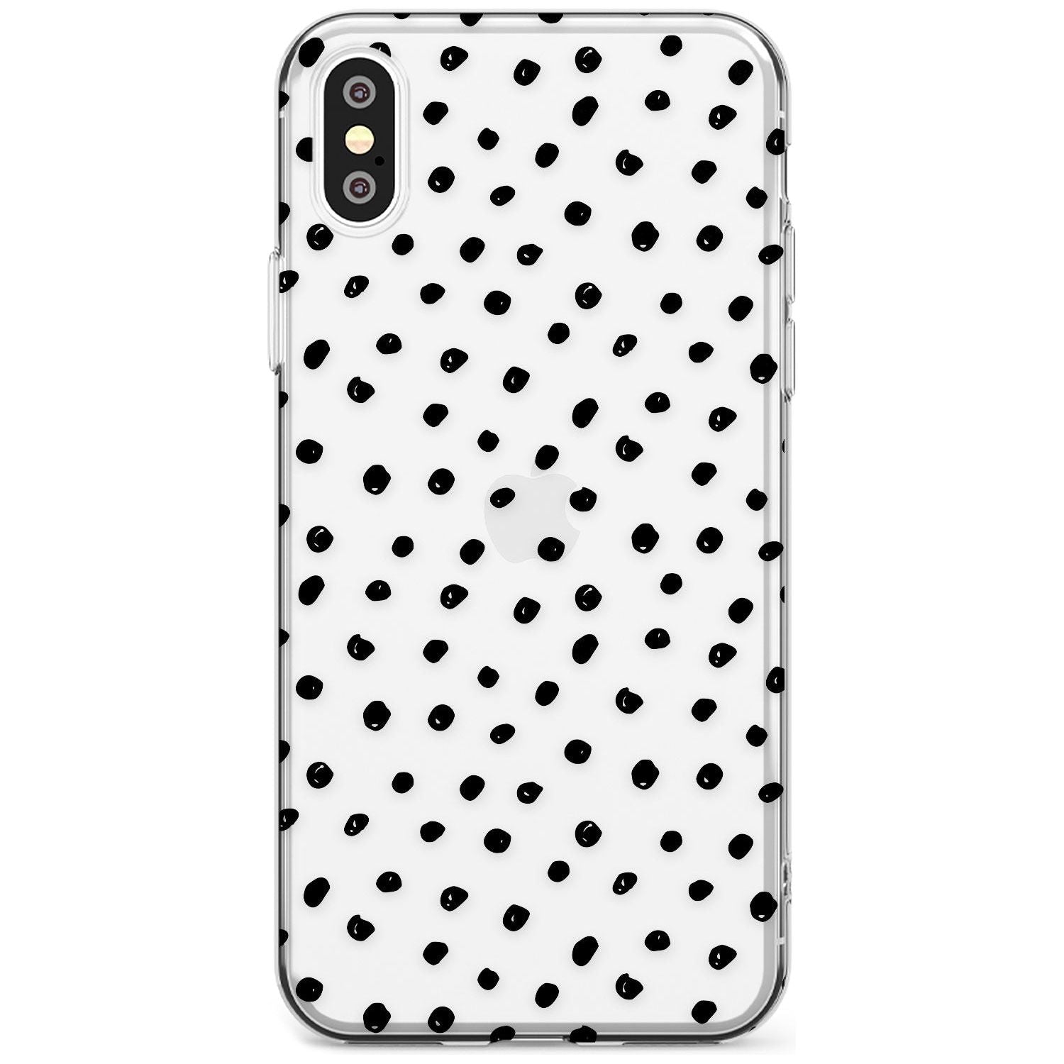 Messy Black Dot Pattern Black Impact Phone Case for iPhone X XS Max XR