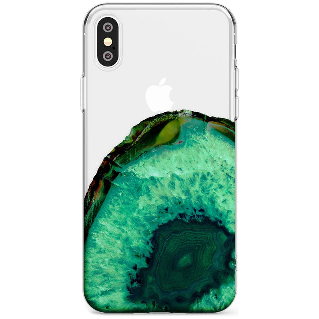 Emerald Green Gemstone Crystal Clear Design Slim TPU Phone Case Warehouse X XS Max XR