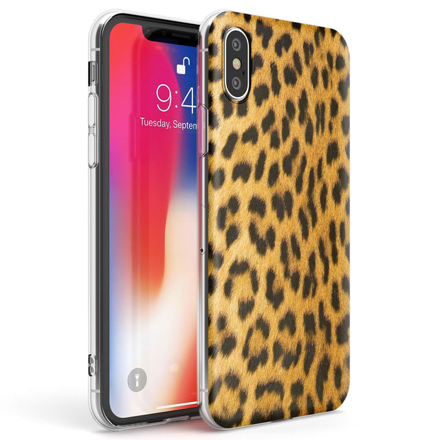 Designer Fashion Gold Leopard Print Phone Case iPhone X / iPhone XS / Clear Case,iPhone XR / Clear Case,iPhone XS MAX / Clear Case Blanc Space