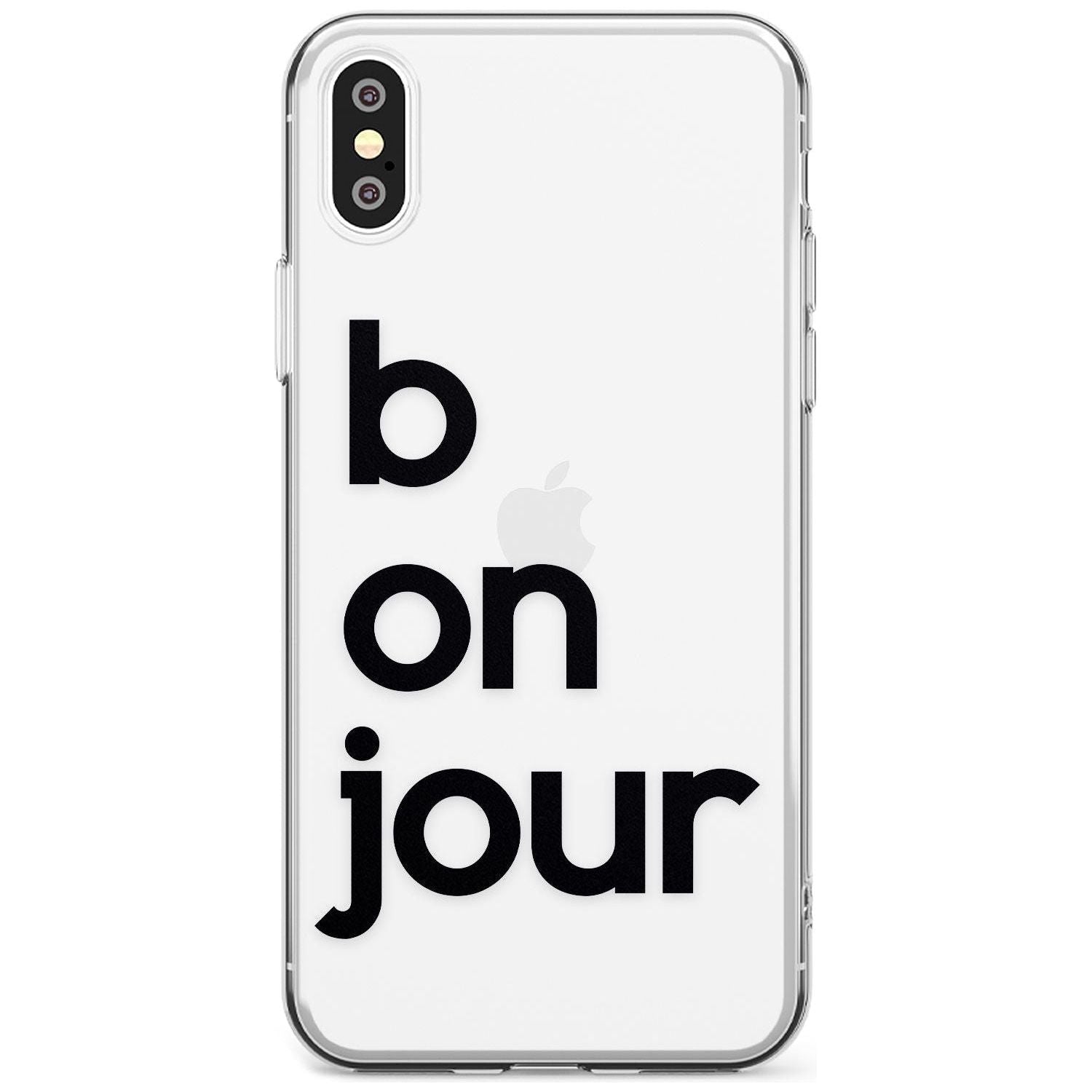 Bonjour Black Impact Phone Case for iPhone X XS Max XR