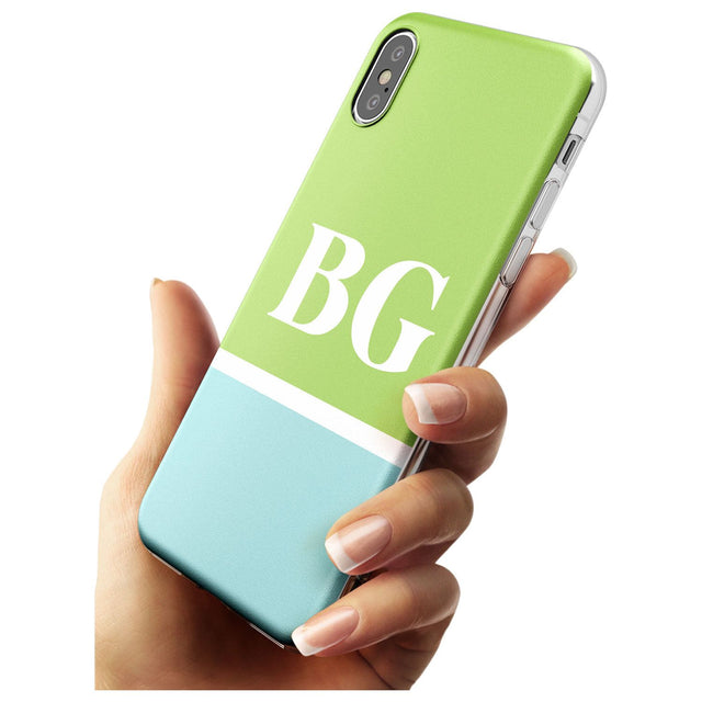 Colourblock: Green & Turquoise Slim TPU Phone Case Warehouse X XS Max XR
