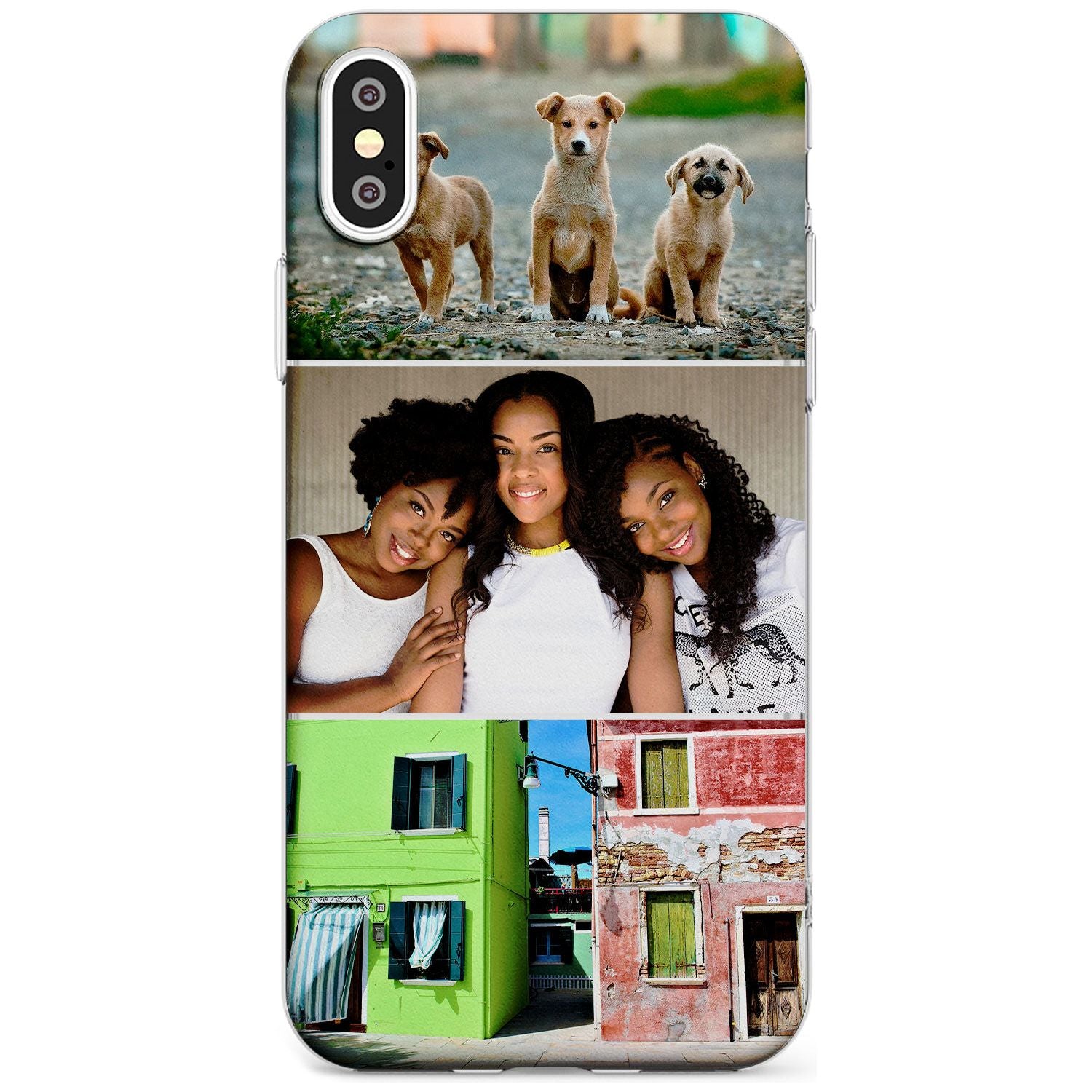 3 Photo Grid  Black Impact Phone Case for iPhone X XS Max XR