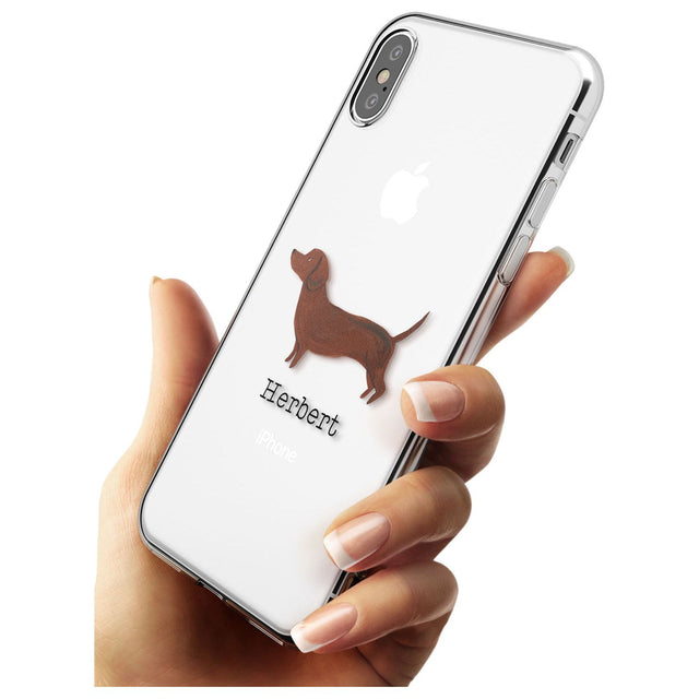 Hand Painted Sausage Dog Slim TPU Phone Case Warehouse X XS Max XR