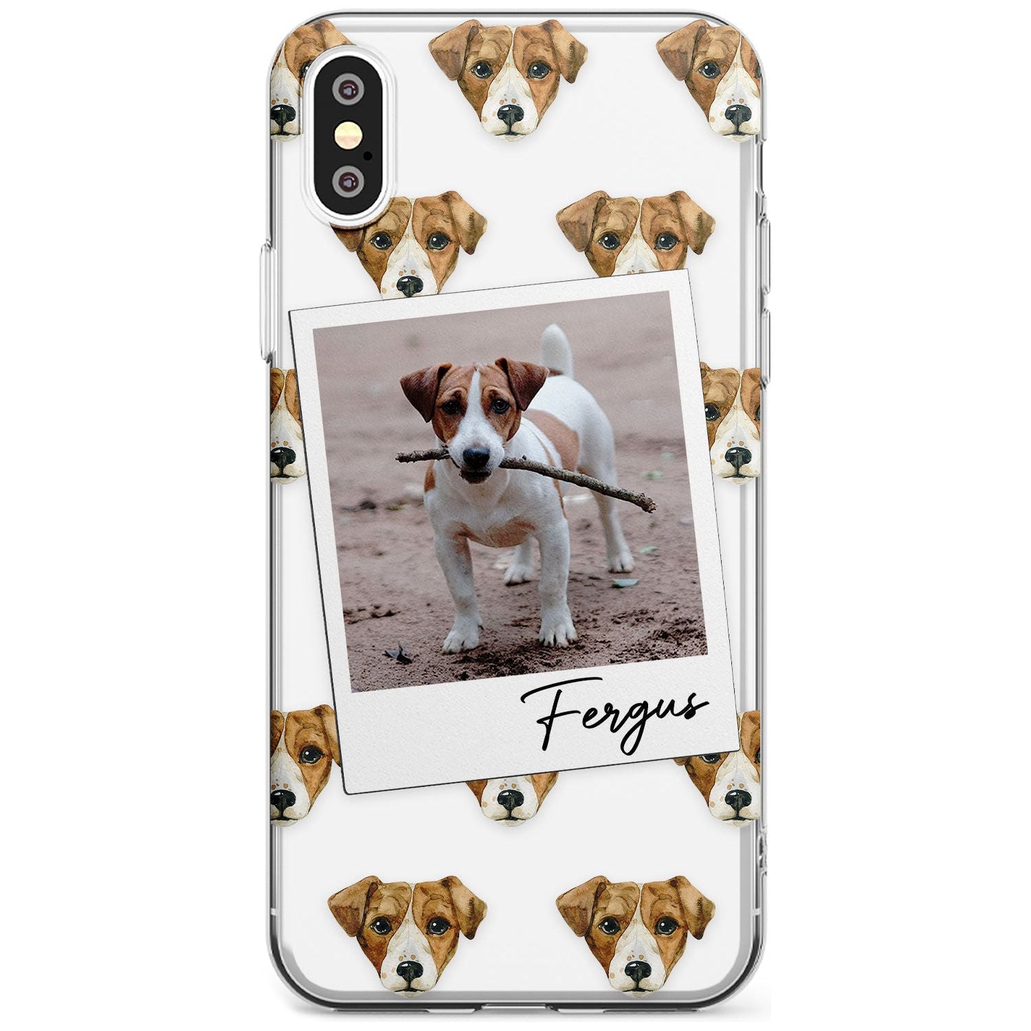 Jack Russell - Custom Dog Photo Black Impact Phone Case for iPhone X XS Max XR