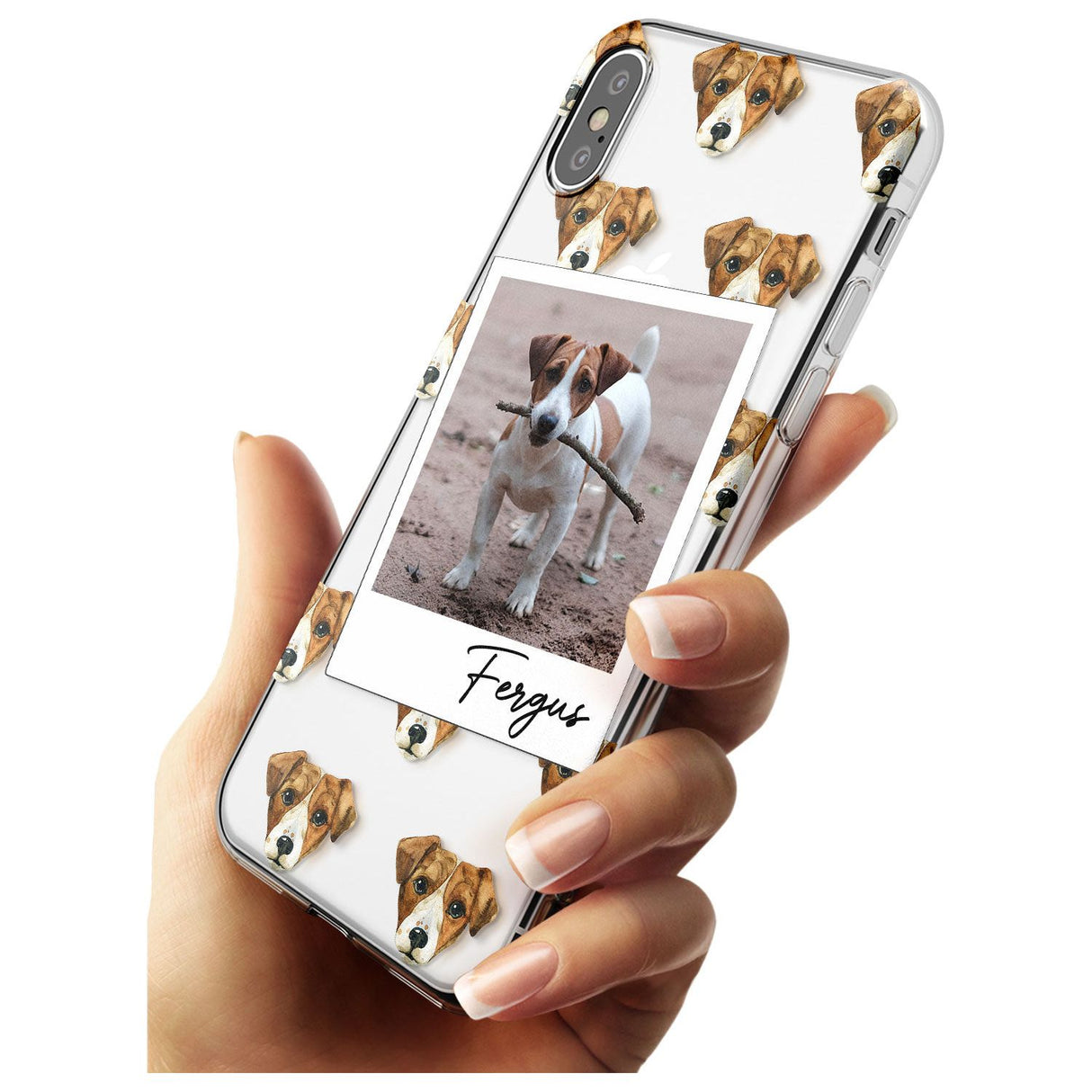 Jack Russell - Custom Dog Photo Black Impact Phone Case for iPhone X XS Max XR