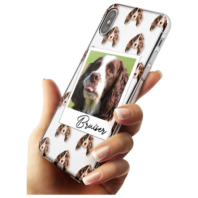 Springer Spaniel - Custom Dog Photo Black Impact Phone Case for iPhone X XS Max XR