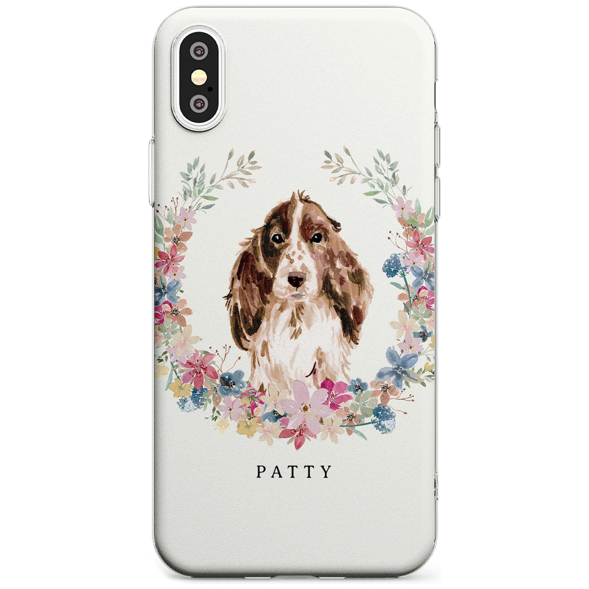 Brown Cocker Spaniel - Watercolour Dog Portrait Slim TPU Phone Case Warehouse X XS Max XR