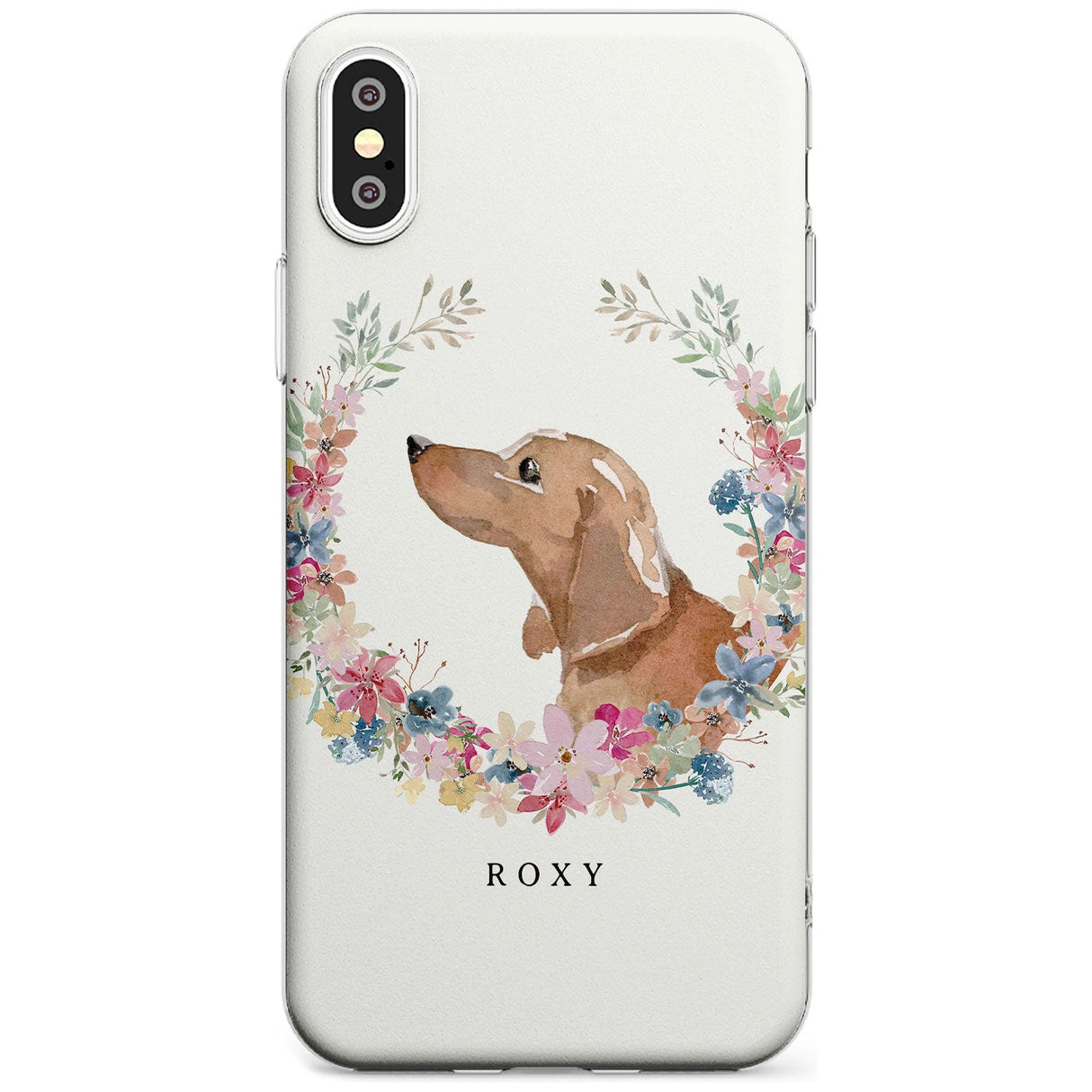 Tan Dachshund - Watercolour Dog Portrait Slim TPU Phone Case Warehouse X XS Max XR