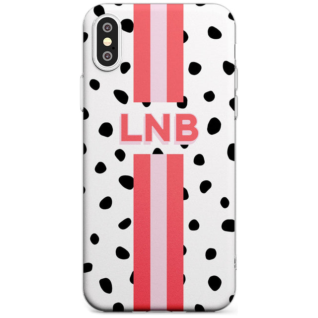 Custom Polka & Pink Stripe iPhone Case  Slim Case Custom Phone Case - Case Warehouse