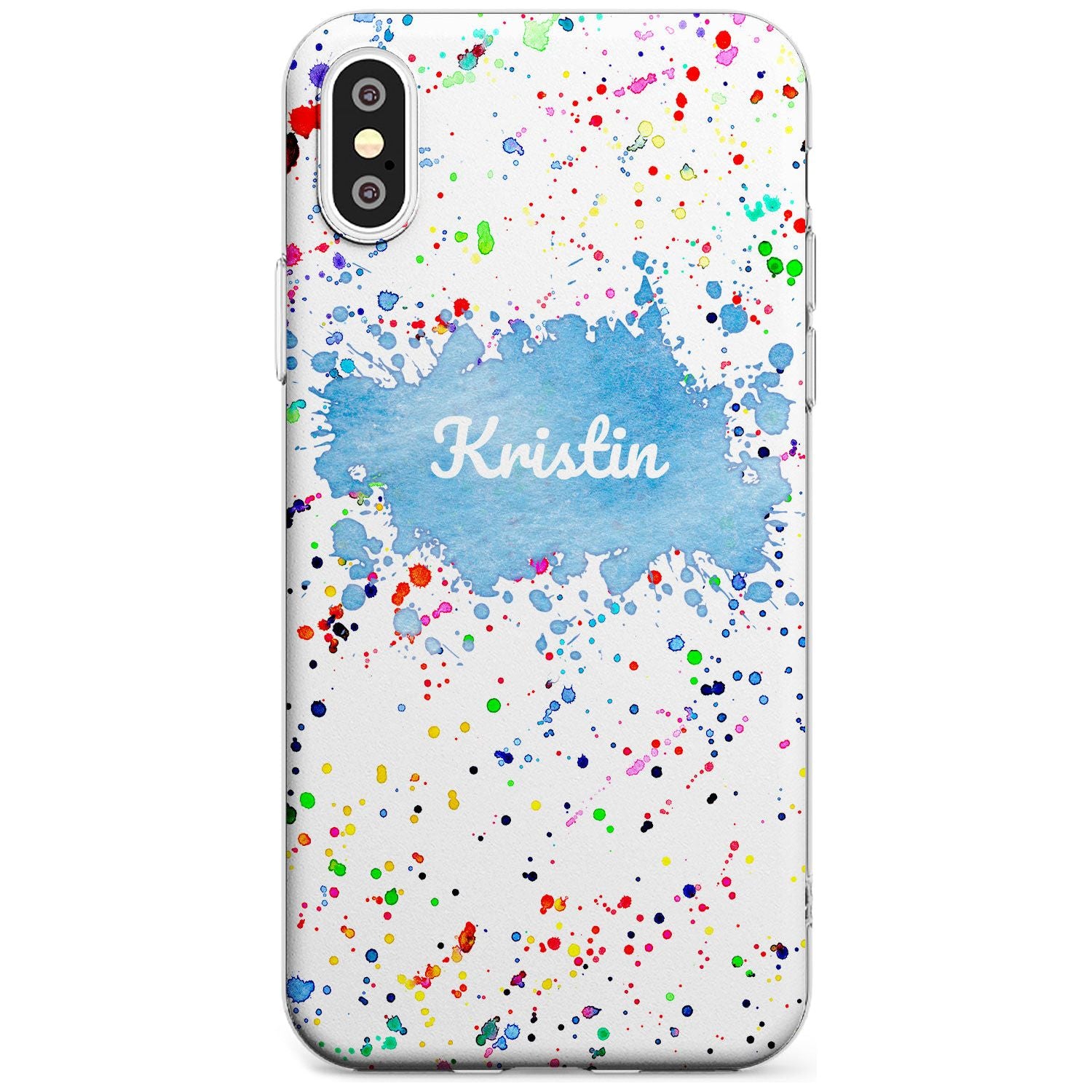 Rainbow Paint Splatter iPhone Case  Slim Case Custom Phone Case - Case Warehouse
